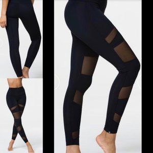 ONZIE HIGH RISE BONDAGE LEGGING -BLACK MESH M/L
